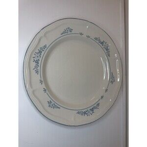 Vintage Brick Oven Stoneware Vineyard Dinner Plate 10.75” Blue Floral Farmhouse